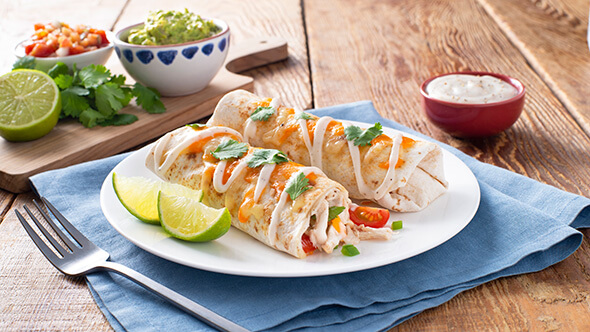 11. Oven Baked Chicken Chimichanga